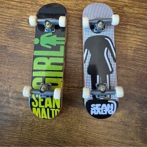 Tech Deck Girl‎ Skateboards Sean Malto Fingerboards Set of 2 Rare